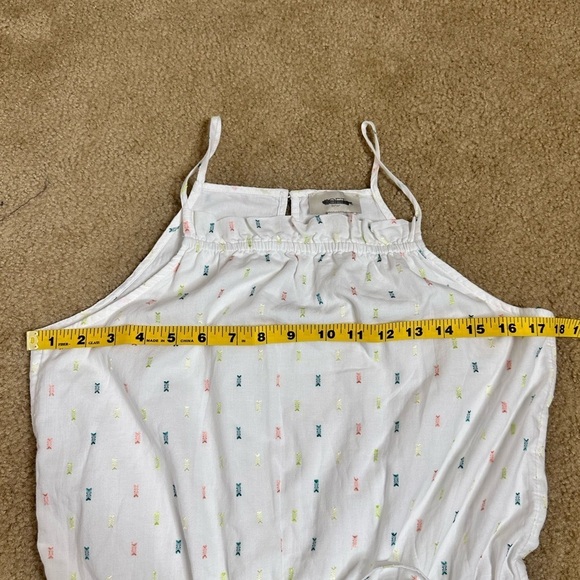 Loft White Embroidered Strappy Romper Size XS - Picture 6 of 10